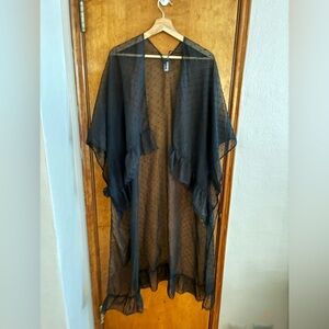 Swiss dot floor length duster